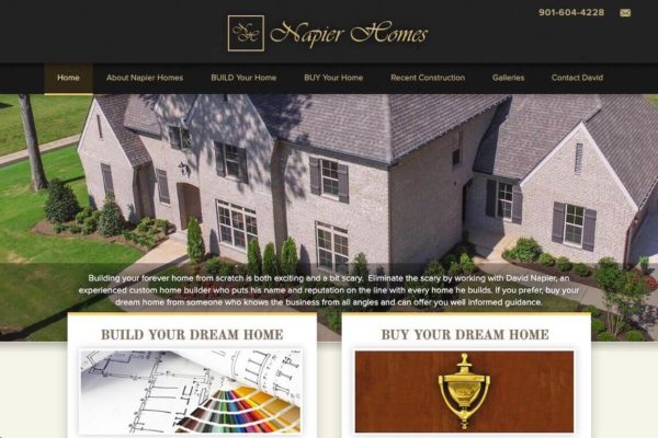 Q Group Website for Napier Homes, Memphis TN