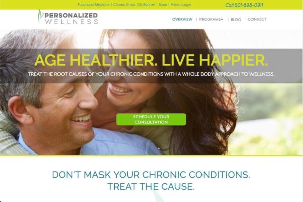 Q Group Website for Personalized Wellness, Ridgeland, MS