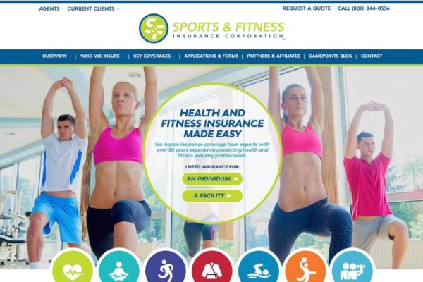 Q Group Website for Sports & Fitness Corporation, Madison, MS